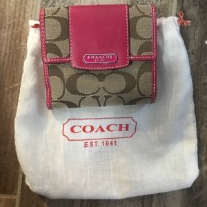 Pink Coach Wallet
